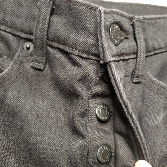 OLD NAVY distressed button fly black jeans 2p - Picture 3 of 8